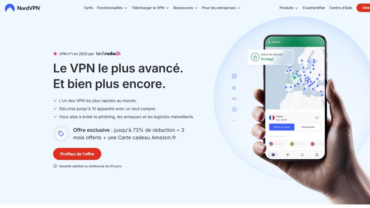 Nord VPN - Le meilleur VPN global