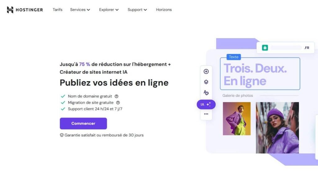 Hostinger – Un excellent rapport qualité-prix