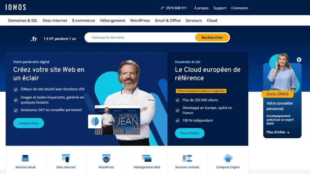 Ionos – Des offres flexibles à petit prix