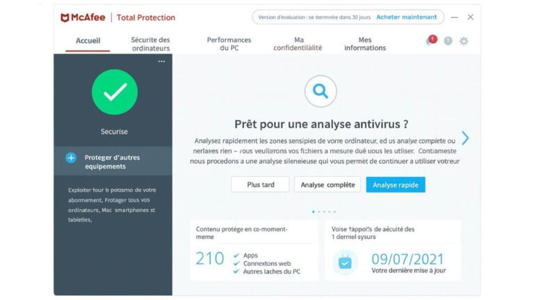 Test et avis McAfee Total Protection 2025 : Une protection puissante et complète à portée de main